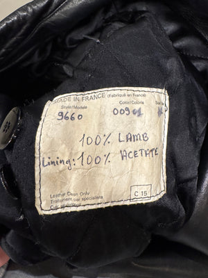 1980s Claude Montana oversized zipper leather coat