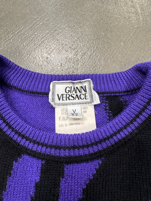 A/W1996 Gianni Versace runway purple zebra knit