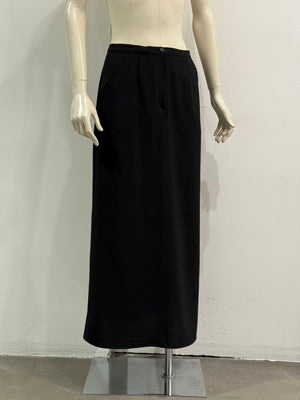 2000s Dolce & Gabbana black minimalist long skirt
