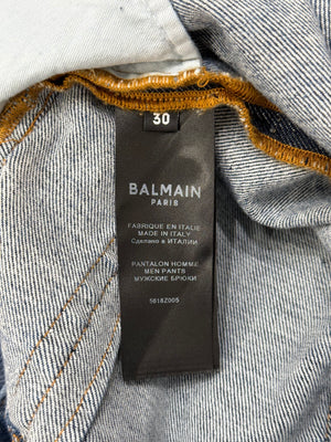 Balmain distressed blue jeans
