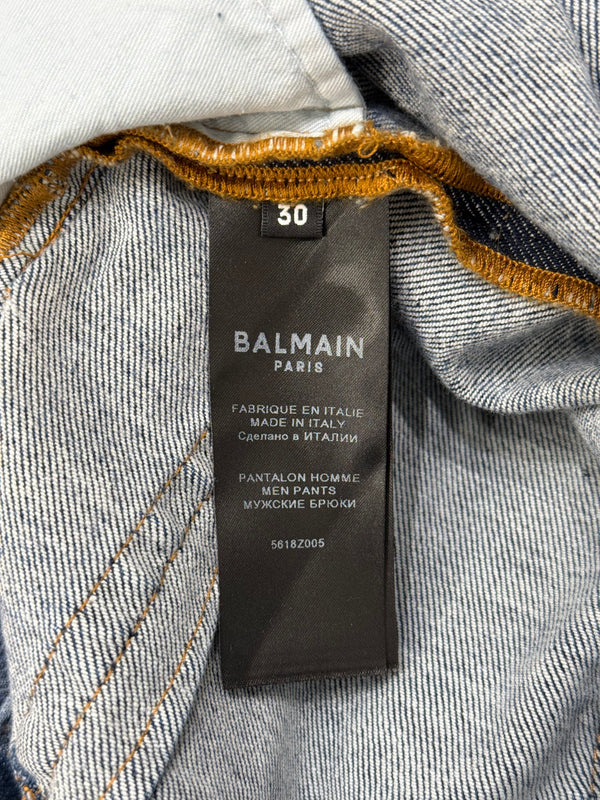 Balmain distressed blue jeans