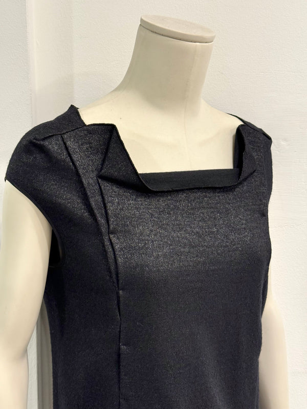 2000s Yves Saint Laurent Rive Gauche square neckline set top & skirt