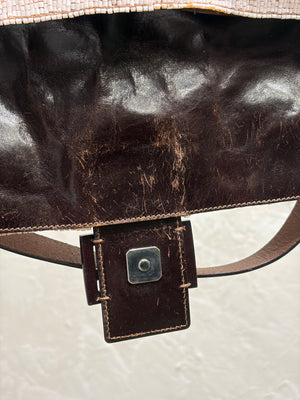 2000 Fendi limited edition embossed hand-beaded Baguette bag