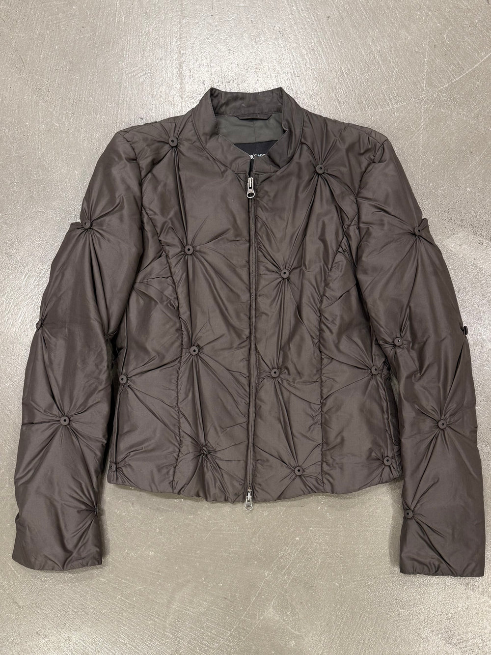 2006 Emporio Armani quilt padded jacket with gathered detailing