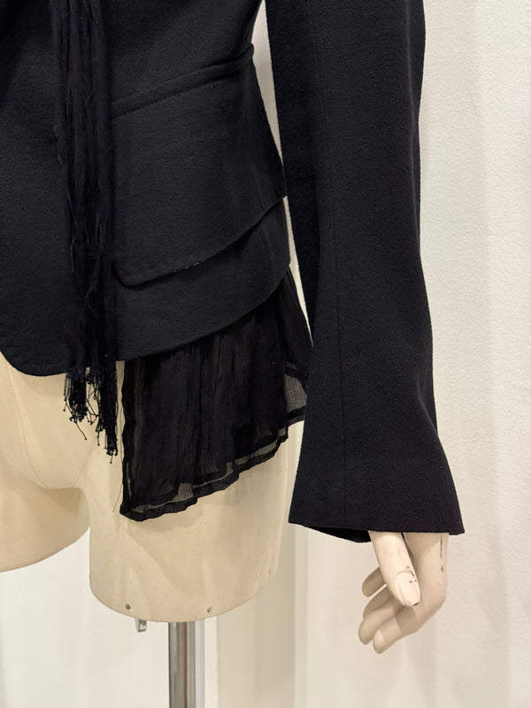 S/S2005 Ann Demeulemeester deconstructed fringe blazer