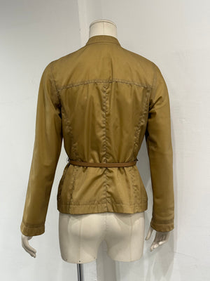 2000s Prada belted nylon zip-up jacket