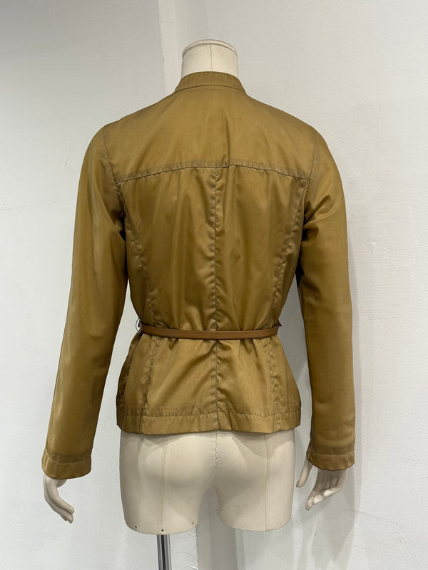 2000s Prada belted nylon zip-up jacket