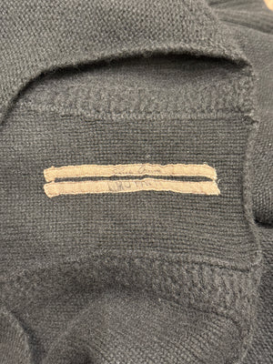 2000s Rick Owens asymmetric hem long sleeve knit top