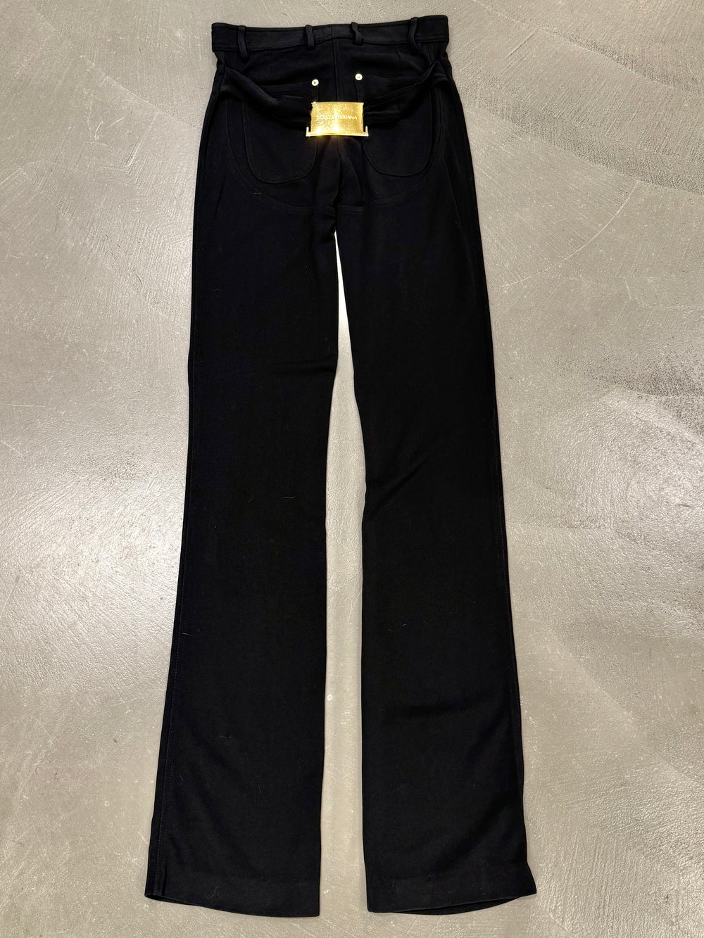 2001 Dolce & Gabbana extra long iconic buckle cowboy pants