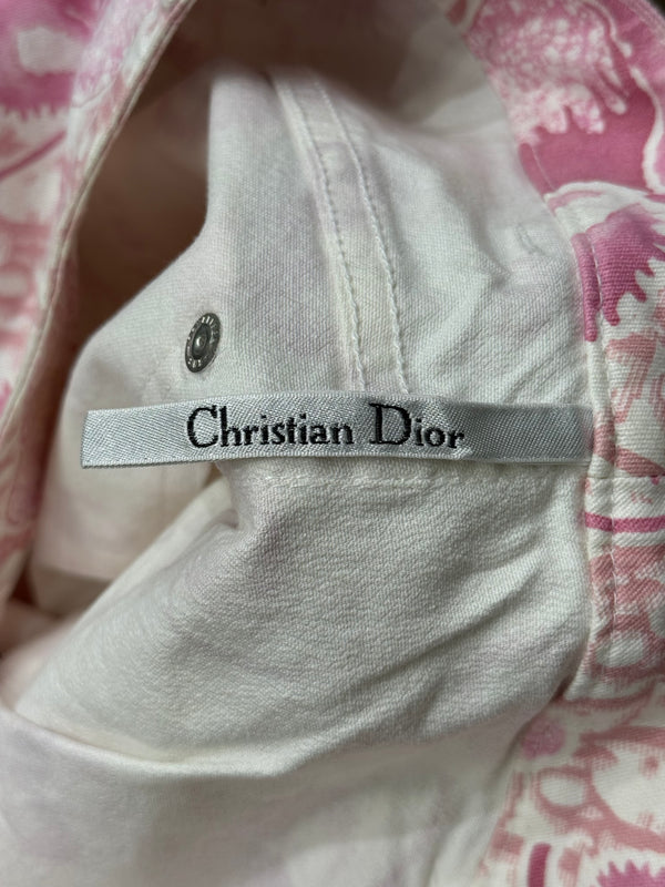 2000s Christian Dior by Galliano capri monogram pants
