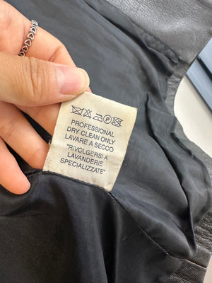 2000s Dolce & Gabbana black leather Jacket