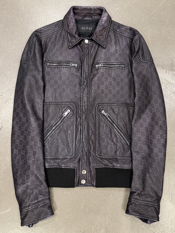 2010s Gucci "Guccissima" monogram leather jacket