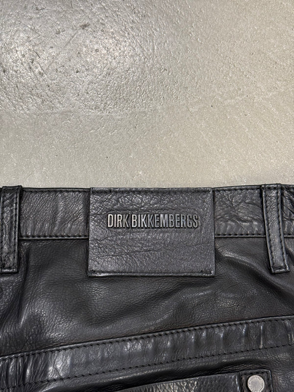 1990s Dirk Bikkembergs full zipper leather pants