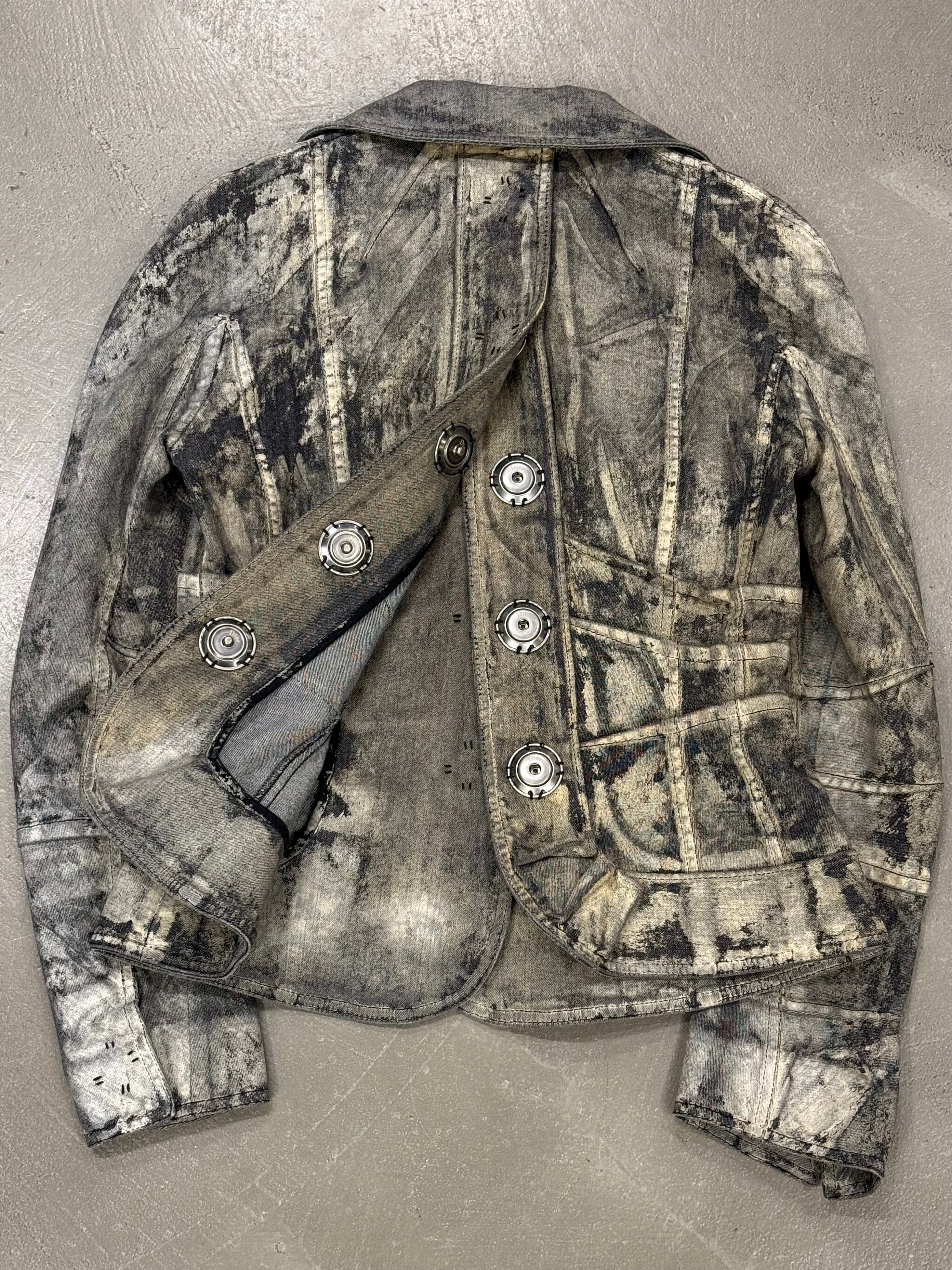 A/W2006 Christian Dior by John Galliano runway painted denim jacket