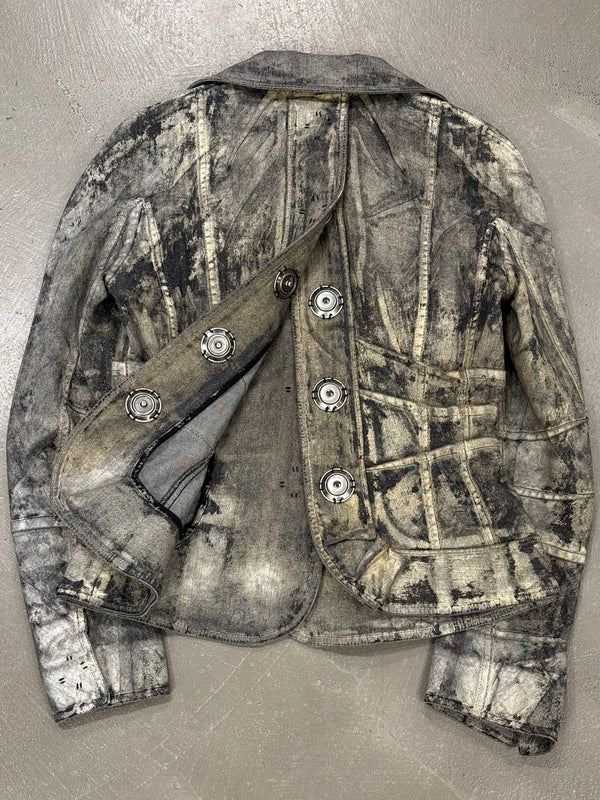 A/W2006 Christian Dior by John Galliano runway painted denim jacket