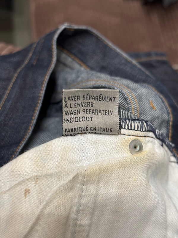 2000s Dior by Hedi Slimane raw denim straight jeans