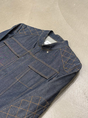 2000s Yves Saint Laurent sample denim jacket with quilted detailing