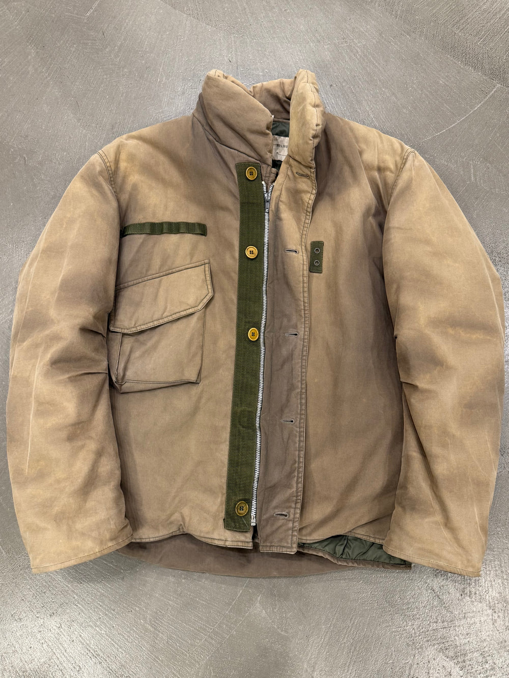 A/W1999 Helmut Lang sun faded M65 flak jacket