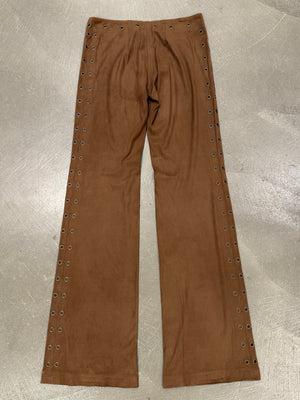 2000s Plein Sud suede set sleeveless top & pants