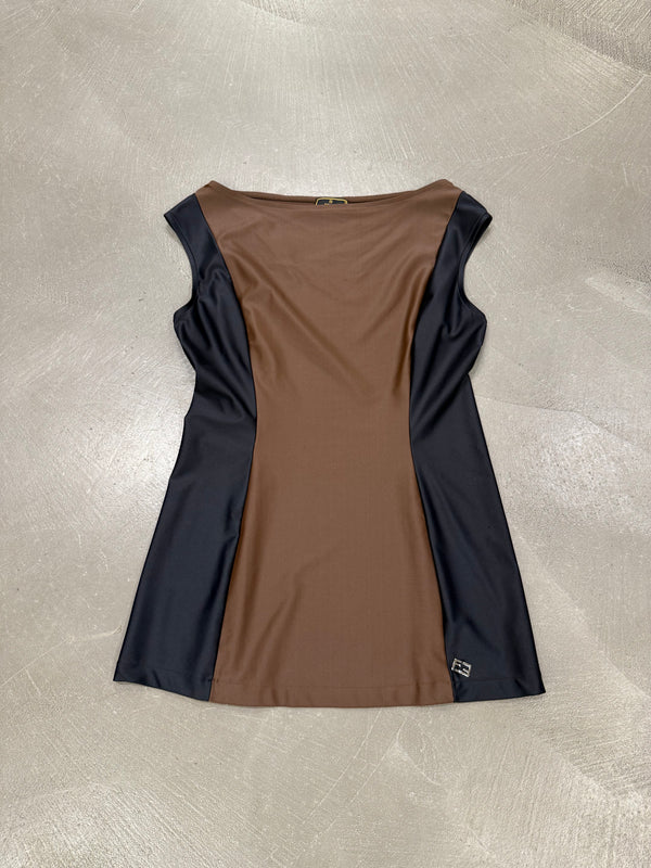 2000s Fendi stretch top and long skirt set