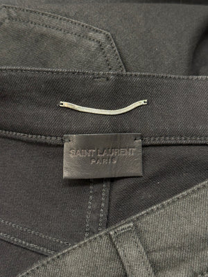 2019 Saint Laurent “D02” coated slim fit jeans
