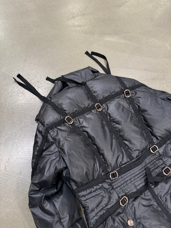 1990s Roberto Cavalli harness bondage puffer jacket