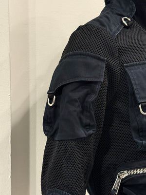 2000s Dsquared2 multi-pocket cargo bomber jacket