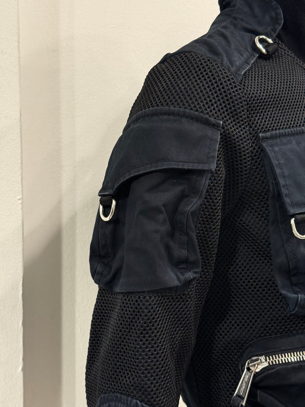 2000s Dsquared2 multi-pocket cargo bomber jacket