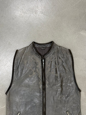 1980s Gianni Versace studded leather vest