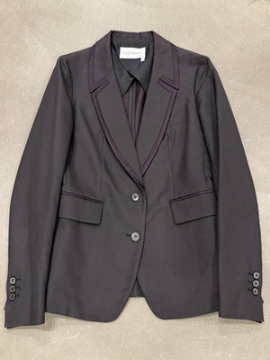 2010s Yves Saint Laurent contrast stitch blazer