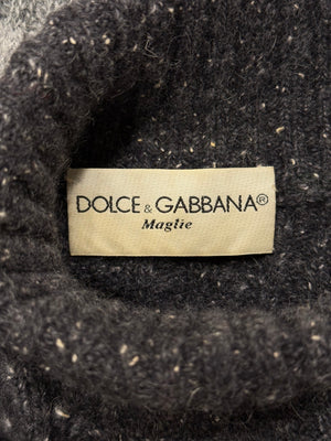1990s Dolce & Gabbana angora wool striped knit