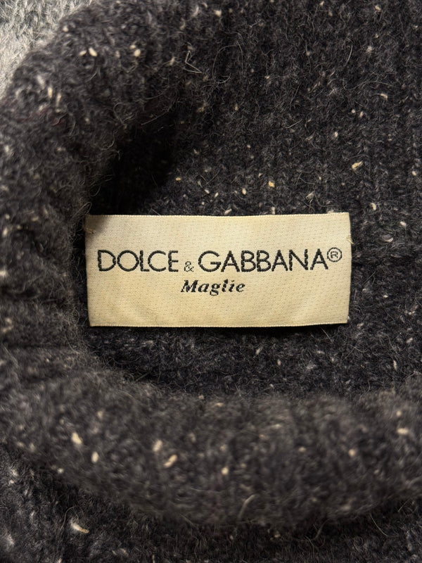 1990s Dolce & Gabbana angora wool striped knit