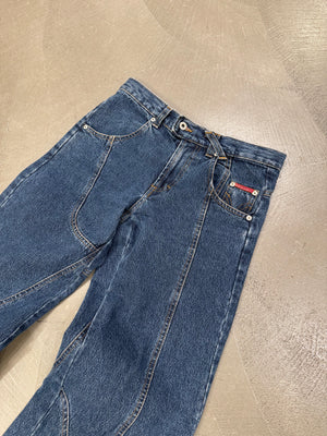 A/W2003 Dolce & Gabbana upside down waisted leg jeans