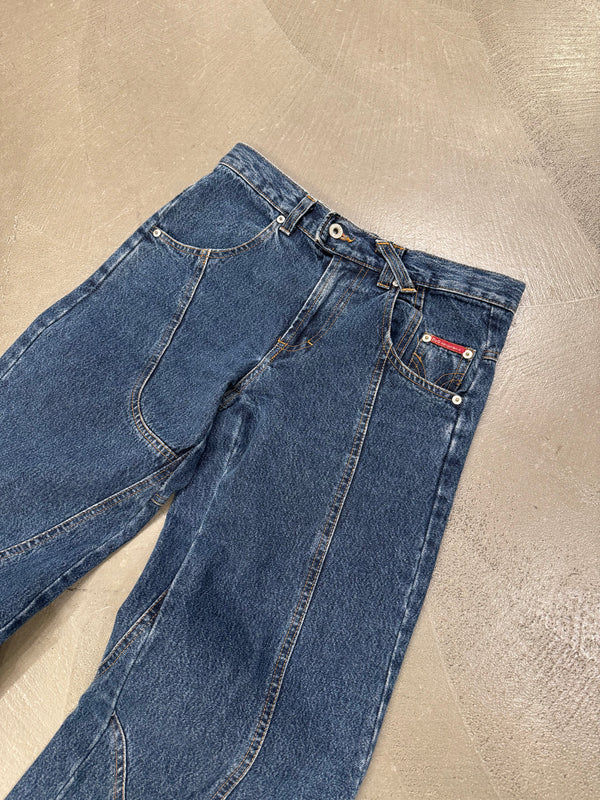A/W2003 Dolce & Gabbana upside down waisted leg jeans