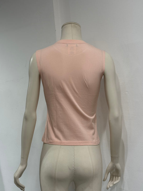 2003 Christian Dior by Galliano denim logo tank top