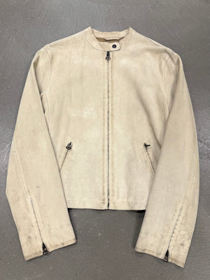 1990s Armani jeans suede leather jacket