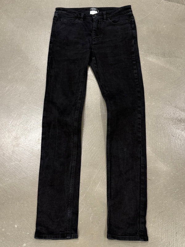 2000s Chanel black uniform slim jeans