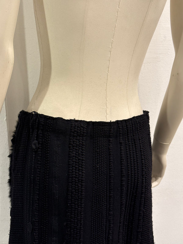 F/W2002 Gucci by Tom Ford fox fur and wool midi skirt