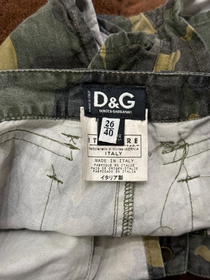 2003 Dolce & Gabbana micro camo shorts
