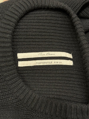 F/W2024 Rick Owens “Porterville” heavy knit crewneck sweater