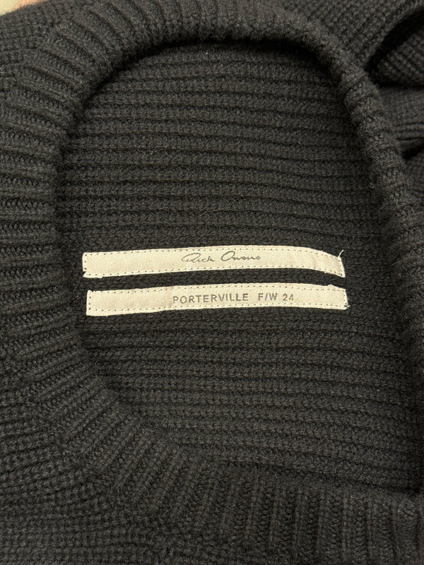 F/W2024 Rick Owens “Porterville” heavy knit crewneck sweater