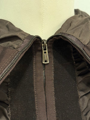 A/W2002 Yves Saint Laurent by Tom Ford ruched velvet jacket with bow belt