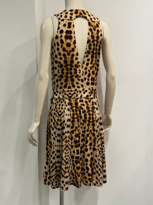 2000s Roberto Cavalli leopard print dress