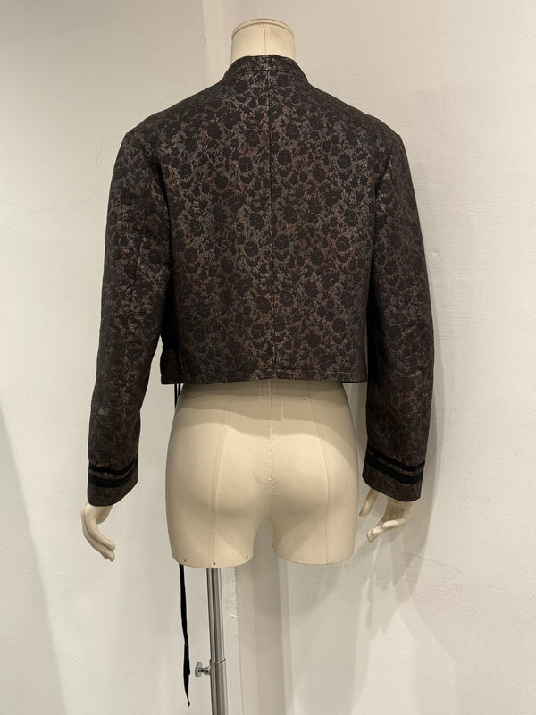 2000s Dries Van Noten cropped jacquard jacket