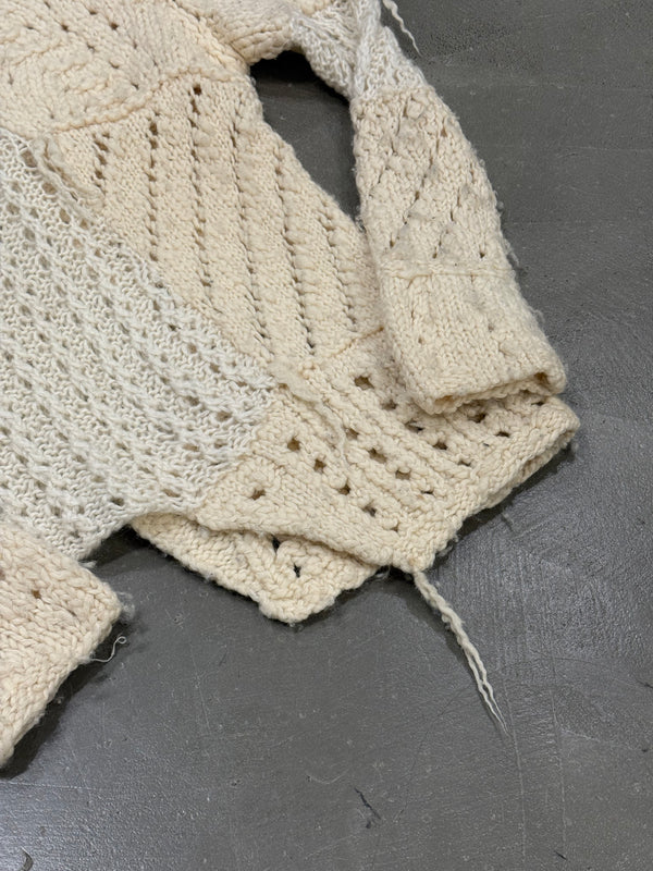 1990s Emporio Armani deconstructed patchwork sweater