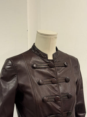 2010 Emporio Armani Napoleon leather military jacket