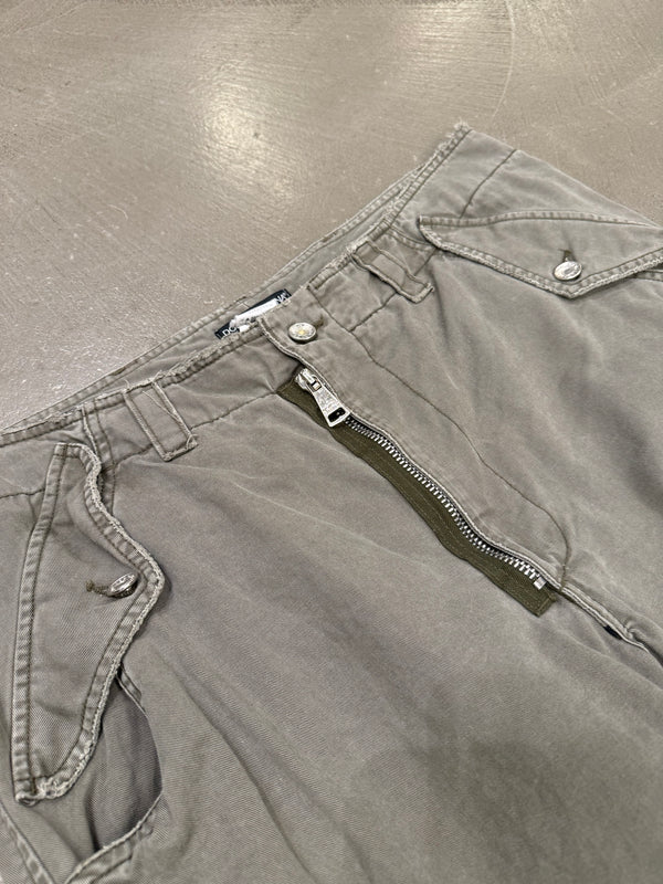 2008 Dolce & Gabbana double ankle zipper cargo pants