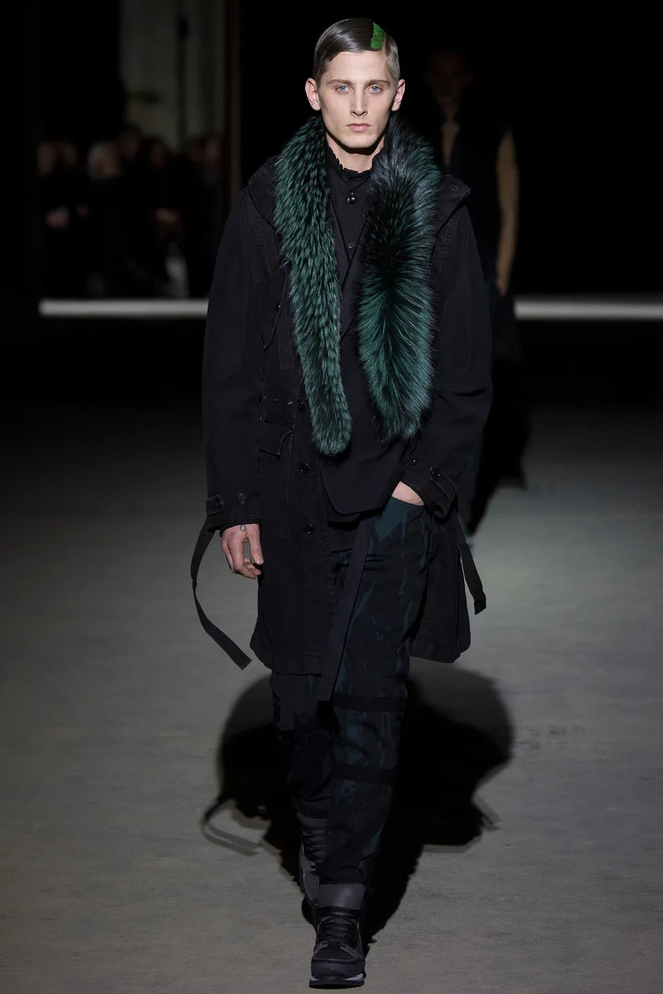A/W2014 Dries Van Noten runway bondage parka