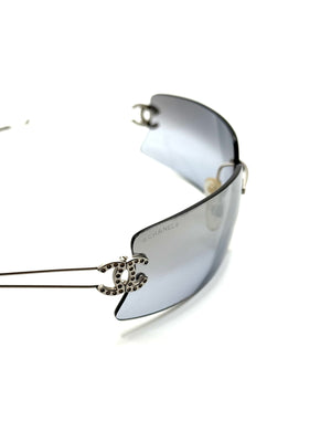 2000s Chanel rhinestone sunglasses