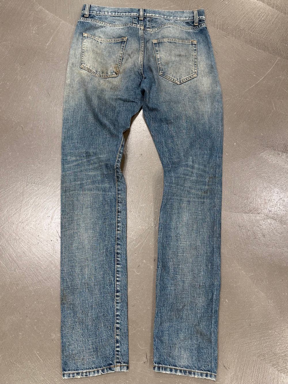 2015 Saint Laurent by Hedi Slimane distressed slim denim jeans